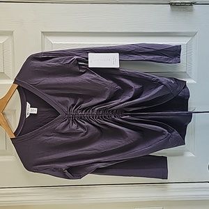 Athleta Crossover Ruched Top XXS Purple
